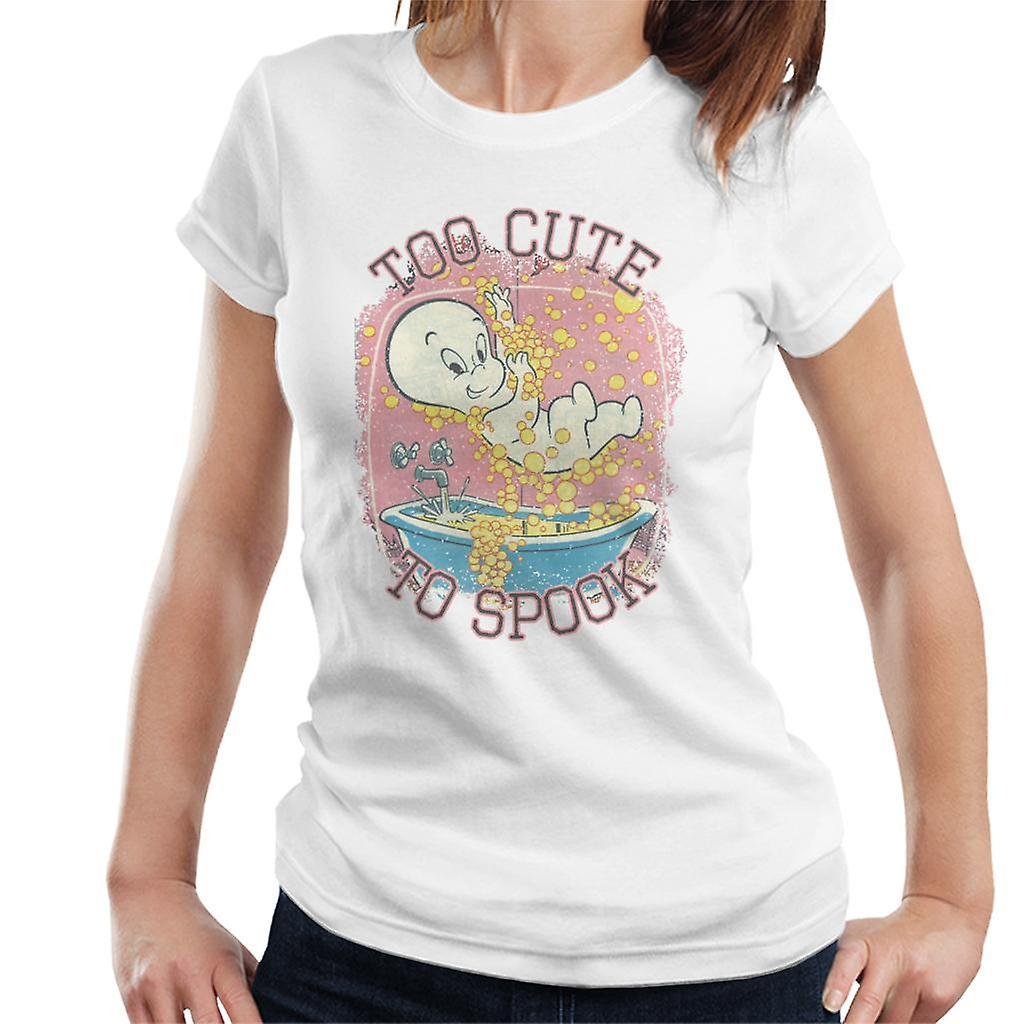 Casper The Friendly Ghost Too Cute To Spook Women's T-Shirt White Small