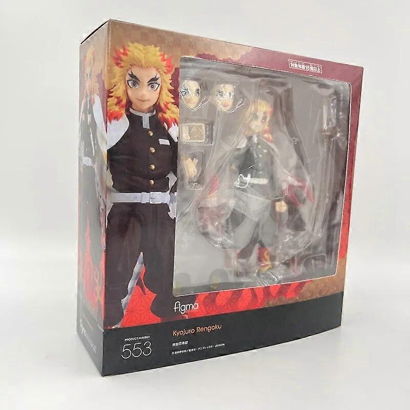 Redkid 14cm Figma #553 Anime Figure Kyojuro Rengoku Action Figure 508-DX Nezuko Figurine Collectible Model Doll Toys Gifts 553 With Retail Box