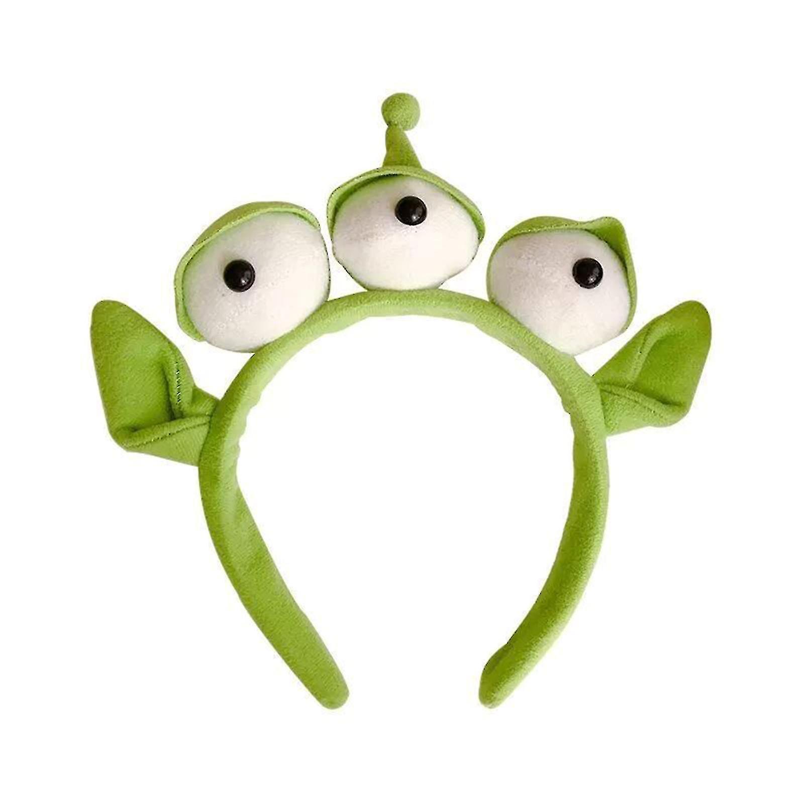 DUQI Three Eyed Alien Monster Headband For Girls And Children green