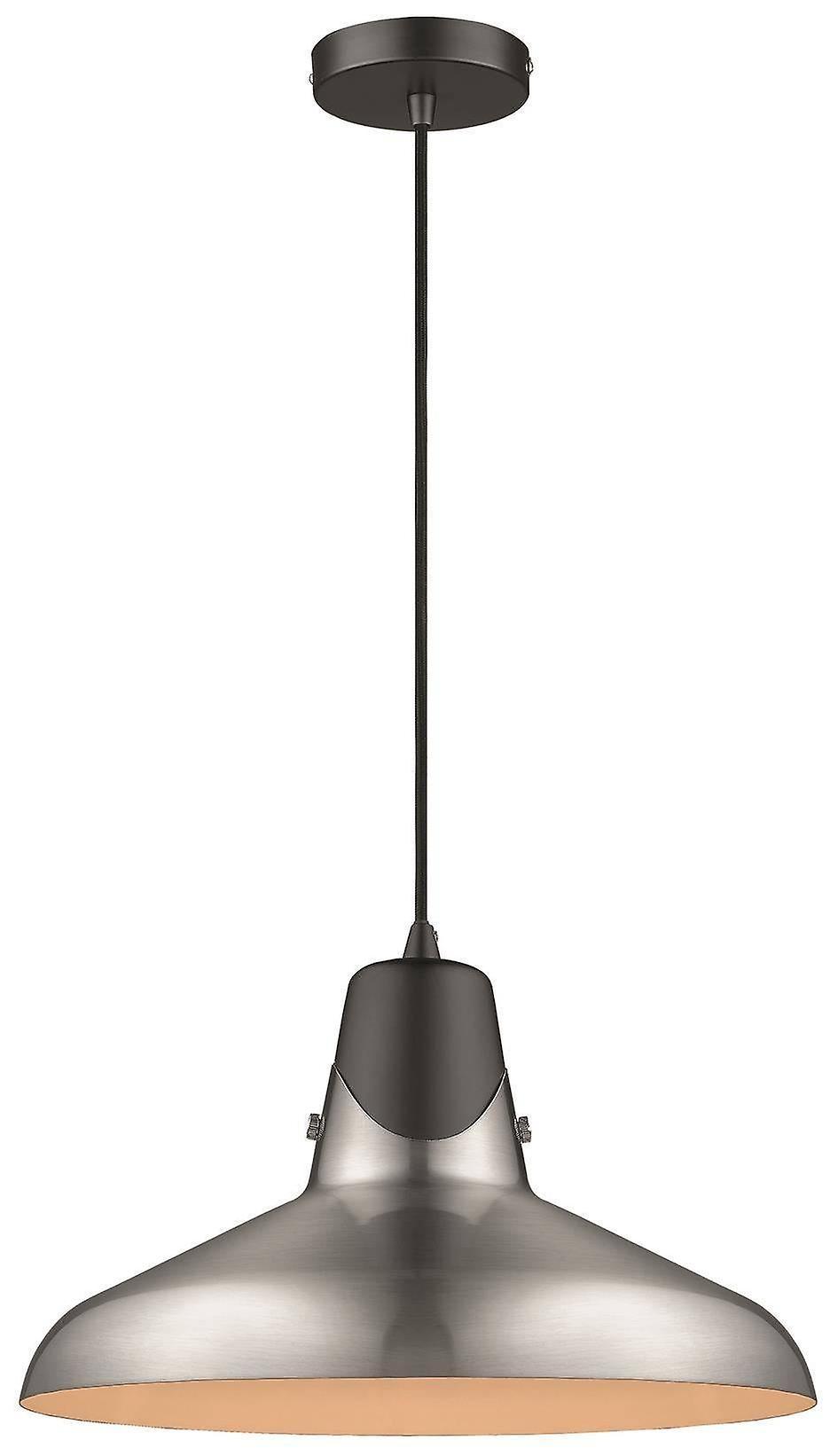 Spring Dome Ceiling Pendant Satin Nickel E27