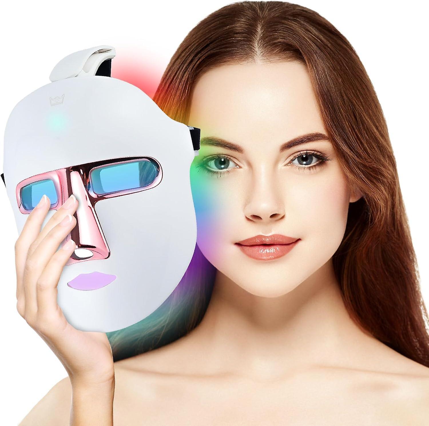 unbrand Red Light Therapy LED Face Light Therapy Mask Infrared Photon Light Therapy Facial Device for Skin T Gift SWHY