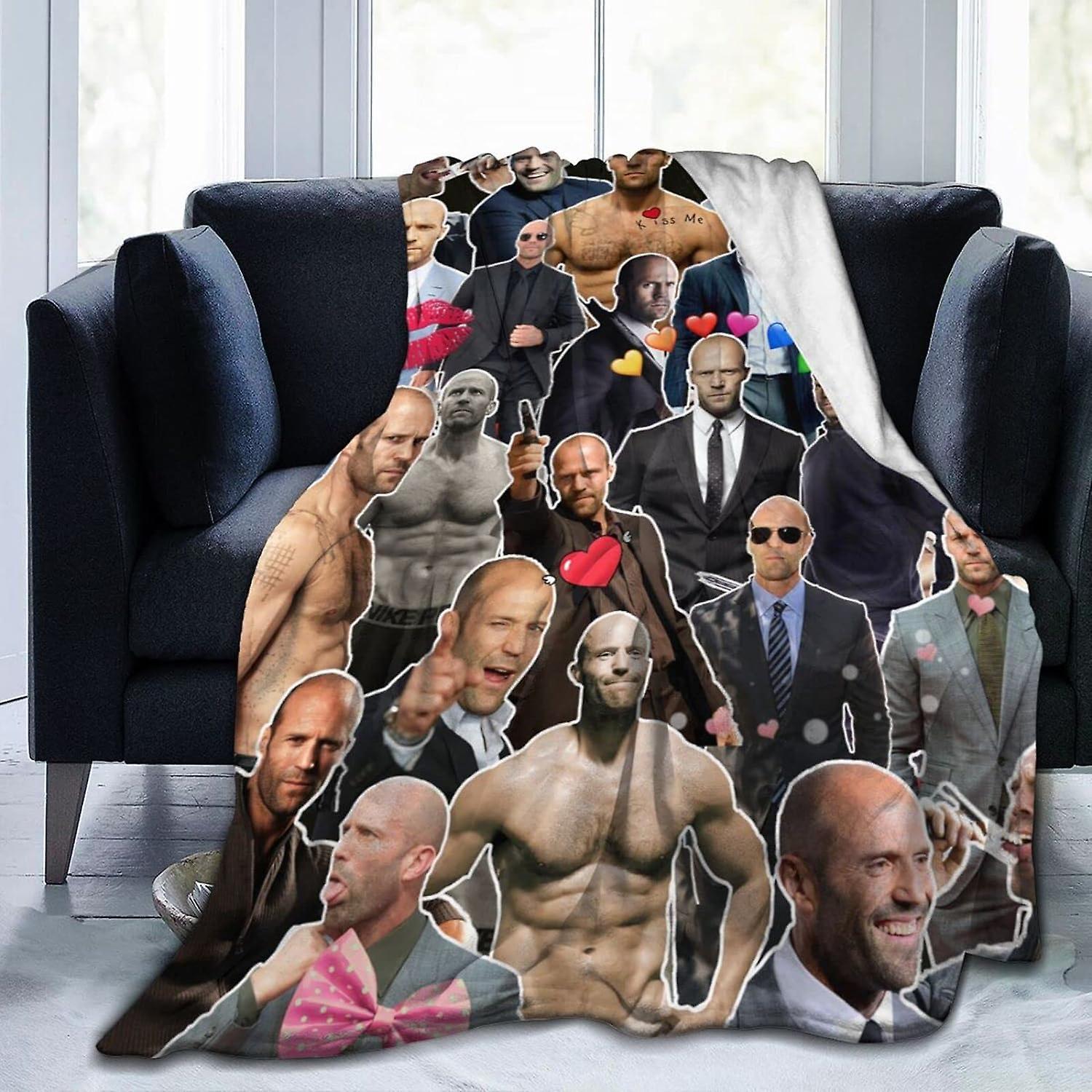 Kerota Blanket Jason Statham Soft and Comfortable Warm Fleece Blanket for Sofa,Office Bed car Camp Couch Cozy Plush Throw Blankets Beach Blankets 6...