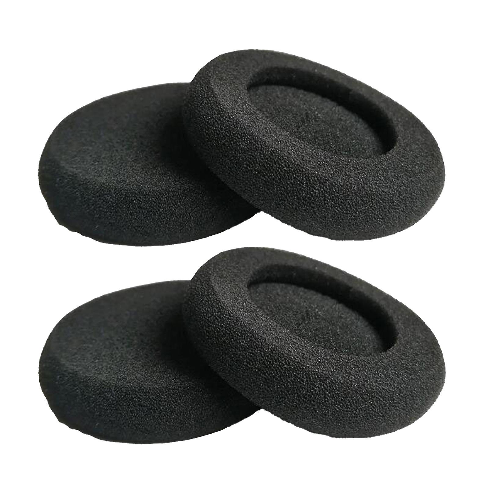 Hesroicy 2 Pairs 5cm Soft Headphone Sponge Cover Ear Pads Cushion Replacement for Sennheiser PX100/PX100II/PX200/PX80/PC131/KOSS PP Black