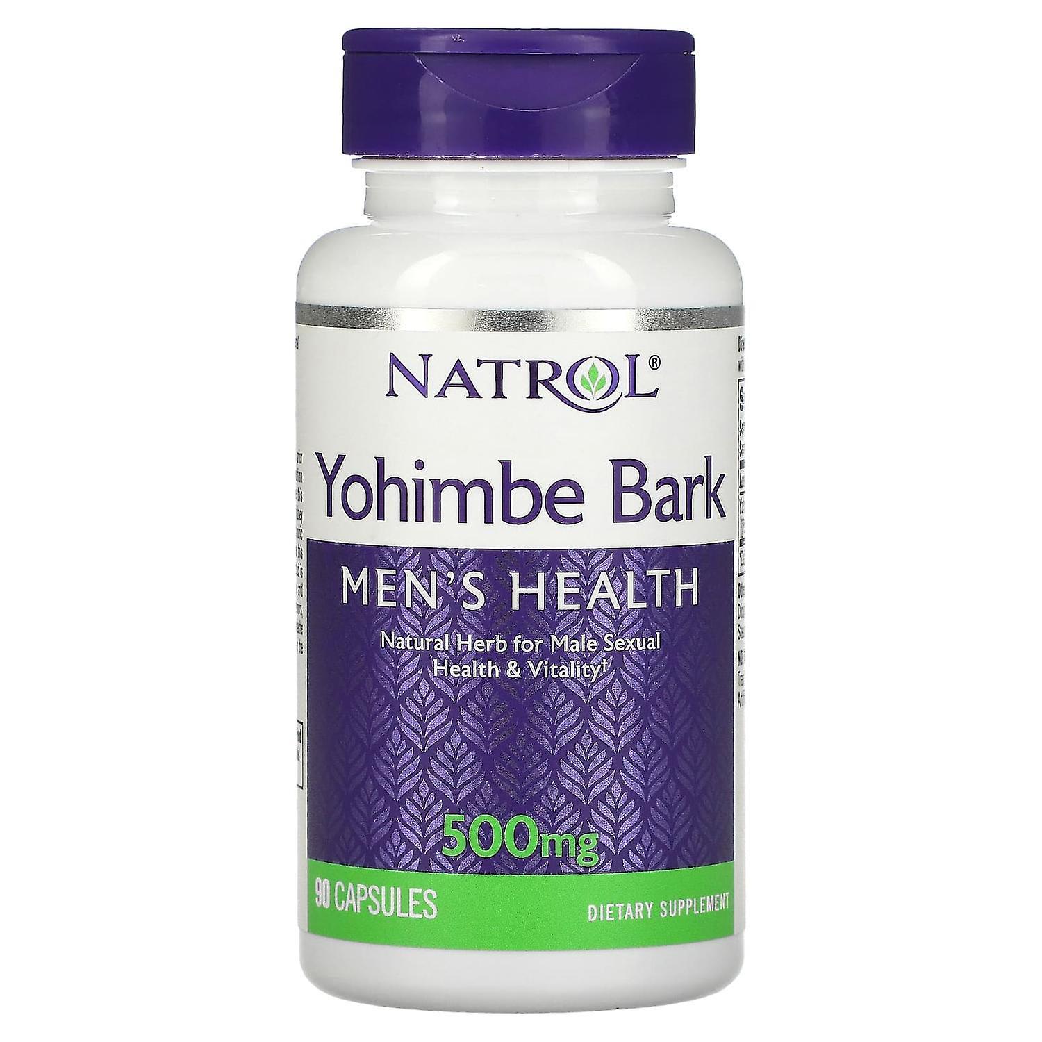 Natrol, Yohimbe Bark, 500 mg, 90 Capsules