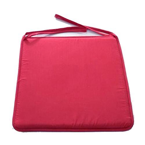 Biplut Removable Seat Pad Dining Garden Outdoor Patio Pillow Solid Tie On Chair Cushion Red