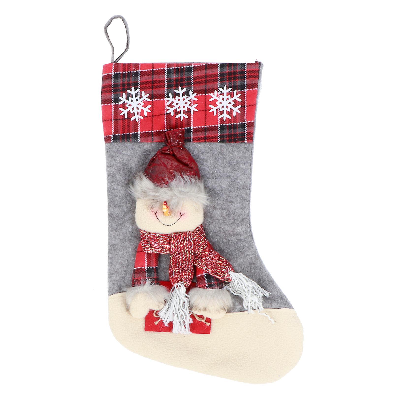 Christmas Stockings Christmas Stocking Gift Bag Hanging Pendant for Tree Decoration - Snowman Design