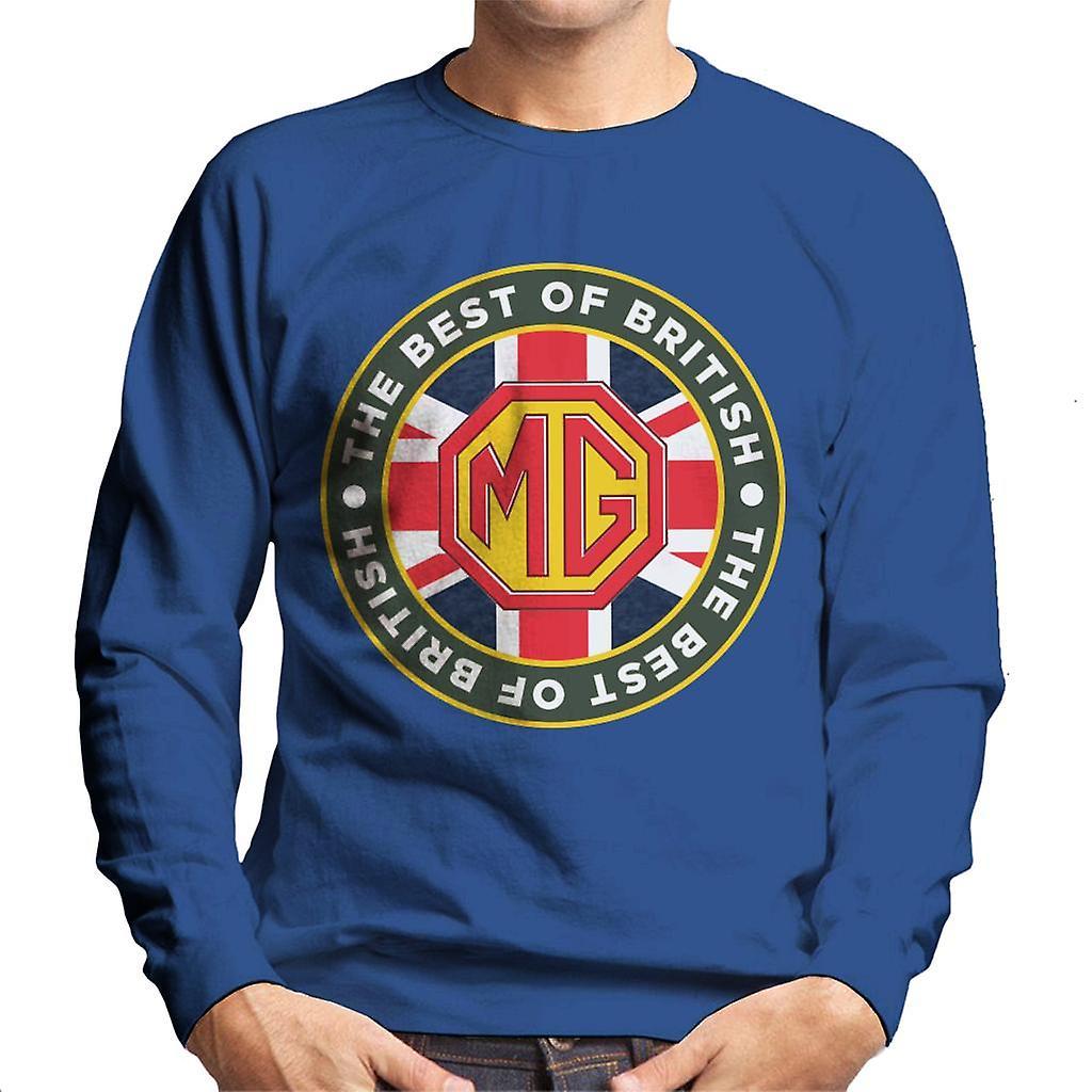 MG The Best Of British Motor Heritage Men's Sweatshirt Royal Blue Large