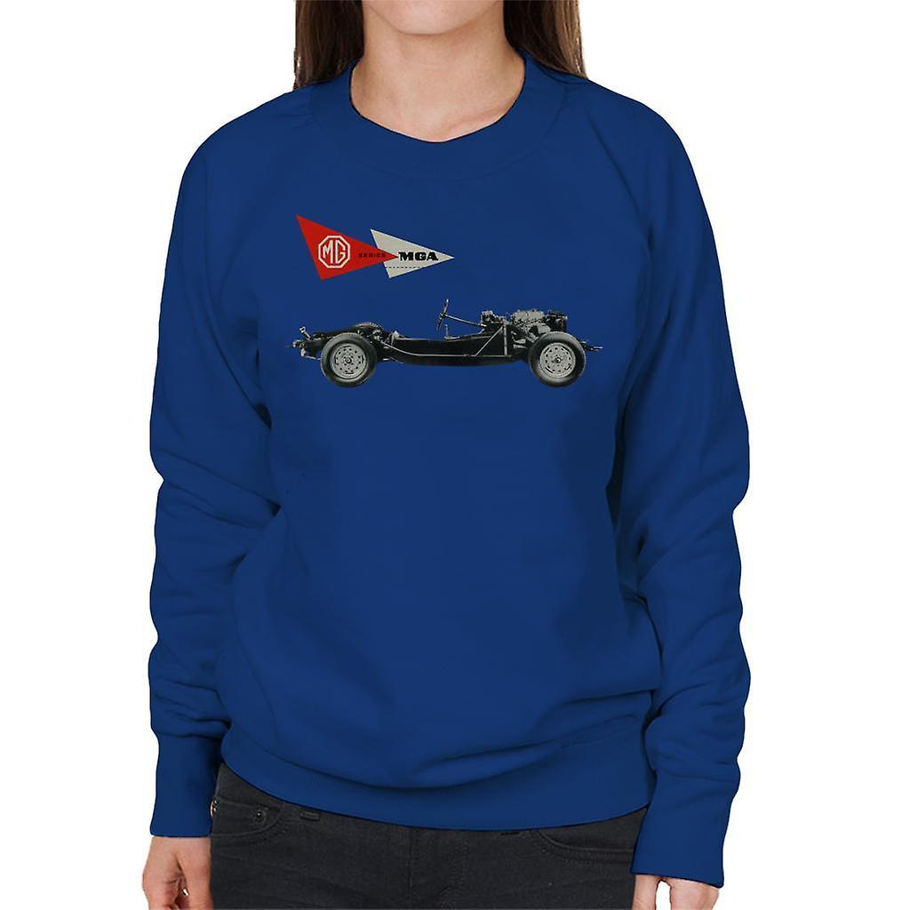 MG MGA Series British Motor Heritage Women's Sweatshirt Royal Blue Small