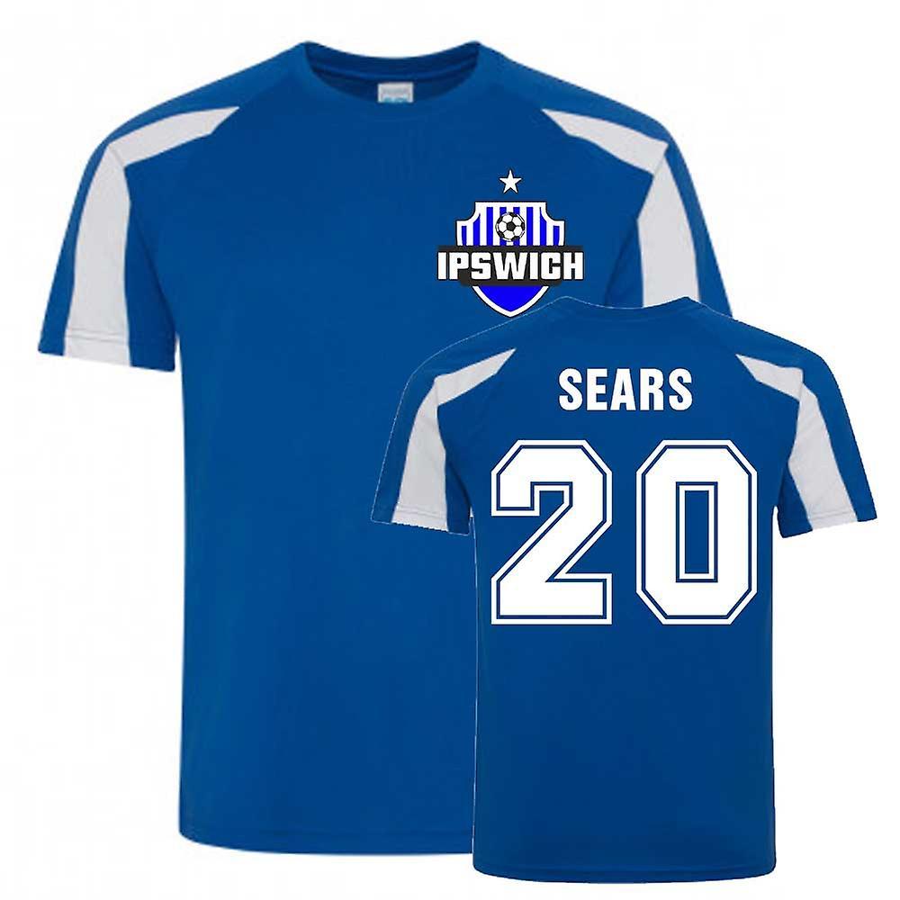 UKSoccerShop Freddie Sears Ipswich Sports Training Jersey (Blue) Medium (38-40 inch)