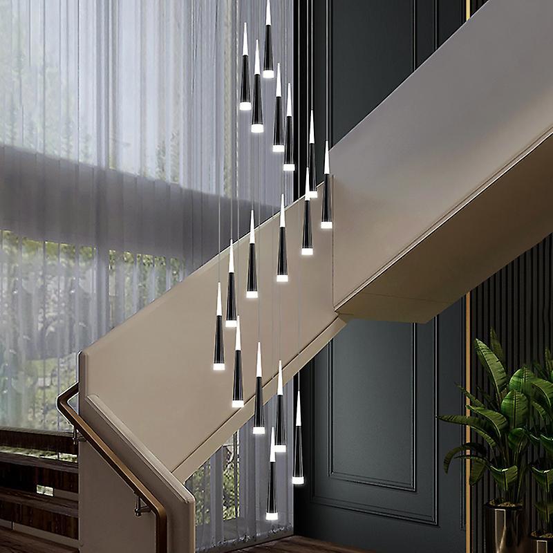 Arysieer Stair Chandelier Led Attic Chandelier Nordic Modern Creative Interior Lighting Single-family Villa Chandelierhouse Neutral Light  4000K go...