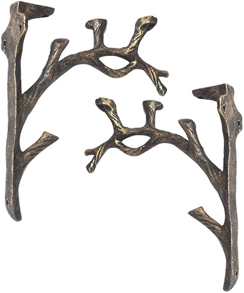 Augro Vintage Shelf Brackets(2pcs),cast Iron,branch Shape Square Shelf,do The Old,triangle Bracket,wall-mounted