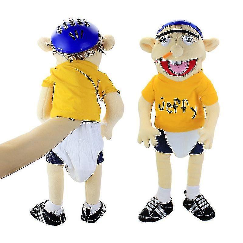 SML Large Jeffy Boy Hand Puppet Toys 60cm Children Soft Doll Talk Show Party Props Christmas Plush Toy Kids Gift