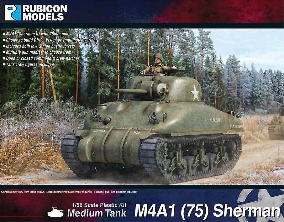 Rubicon RU-280086 M4A1 Sherman (75) - 1/56 scale plastic kit Historical Scale model