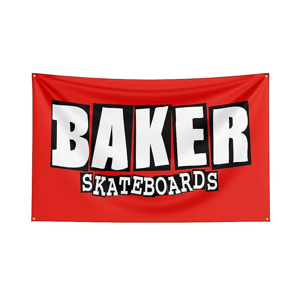 Unbrand 3x5 Ft Baker Skateboards Flag Polyester Digital Printed Logo Club Team Banner A 60 x 90cm