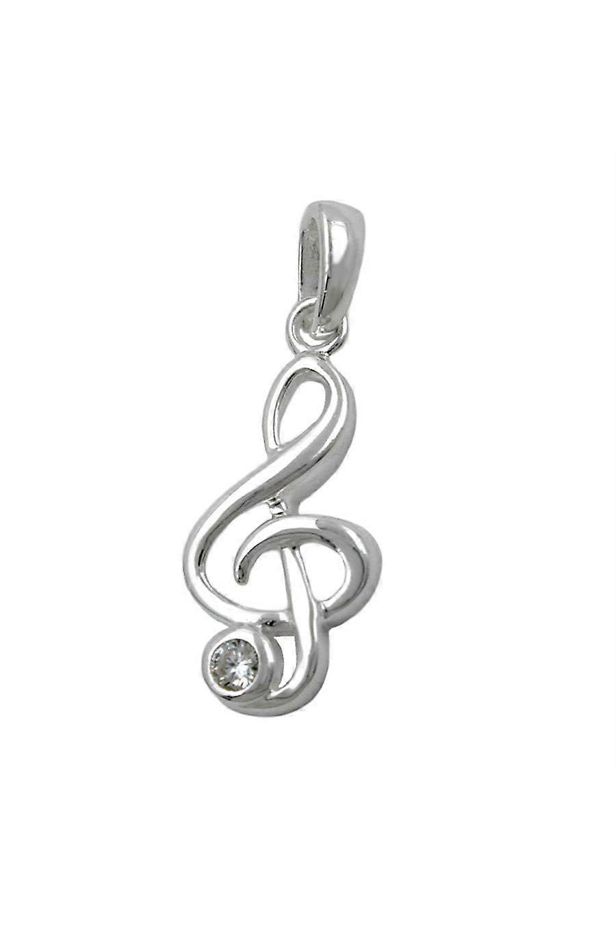 Gallay Pendant Clef Zirconia Silver 925 - Gl91637