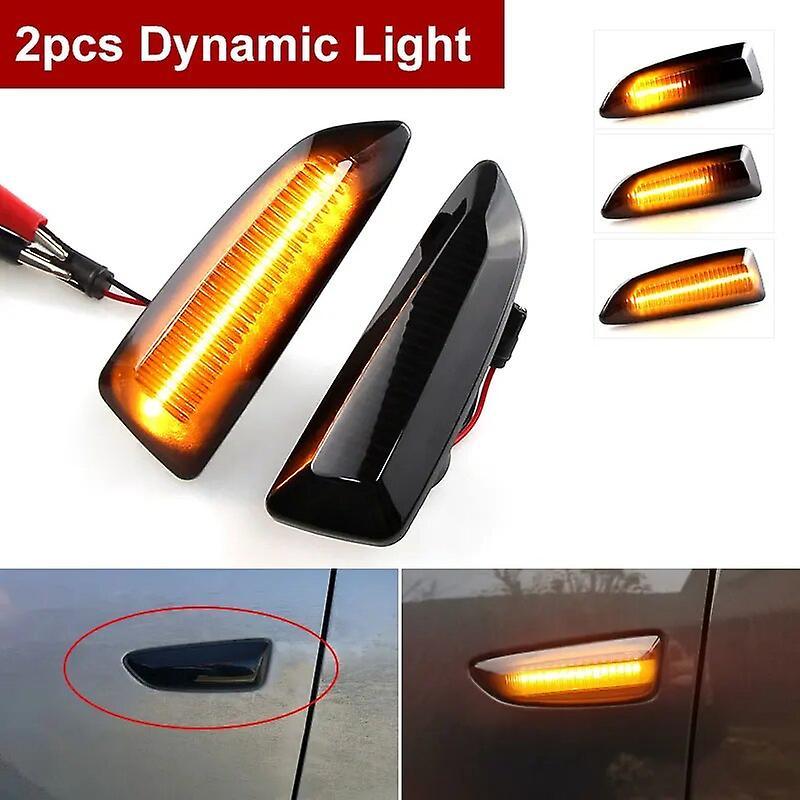 Bicaco 2pc Car Styling Led Side Marker Light Turn Signal Lamps For Opel Astra J 2009-2015 Astra K 2015-2019 Crossland X 2017-2019 2pcs Dynamic CHINA