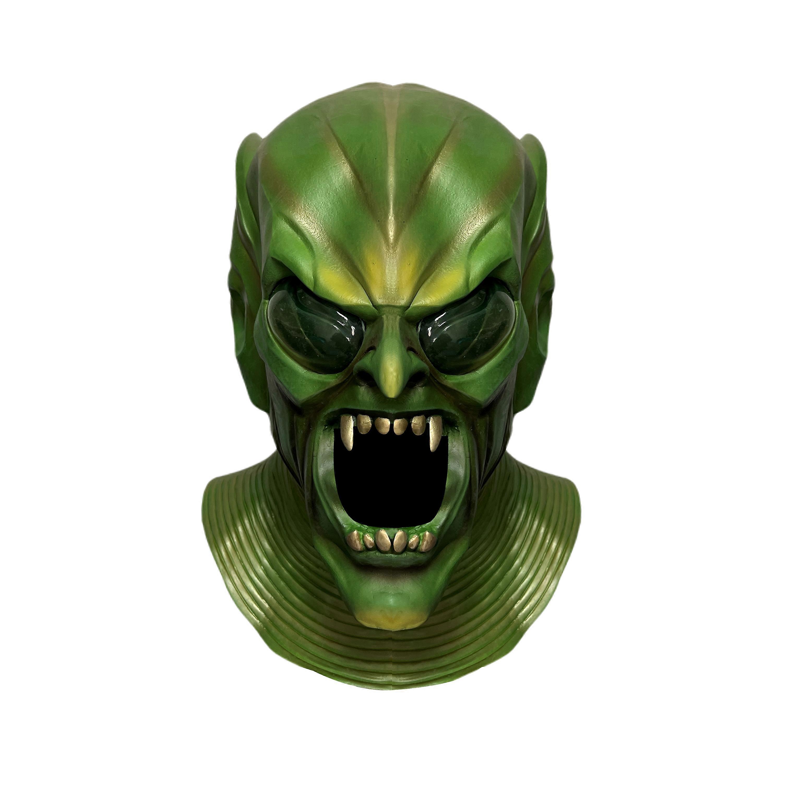 Ghygv Scary Green Goblin Devil Full Face Latex Masks Halloween Party Show Role-Play Monster Costume Props Devil  Children's Gift