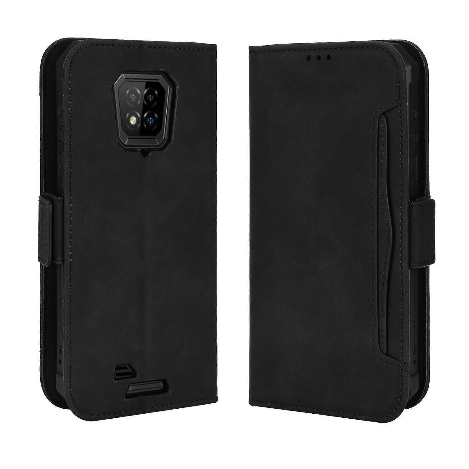 Gangxun Case for Ulefone Armor 8 Cover Adjustable Detachable Card Holder Magnetic closure Leather Wallet Case Black A