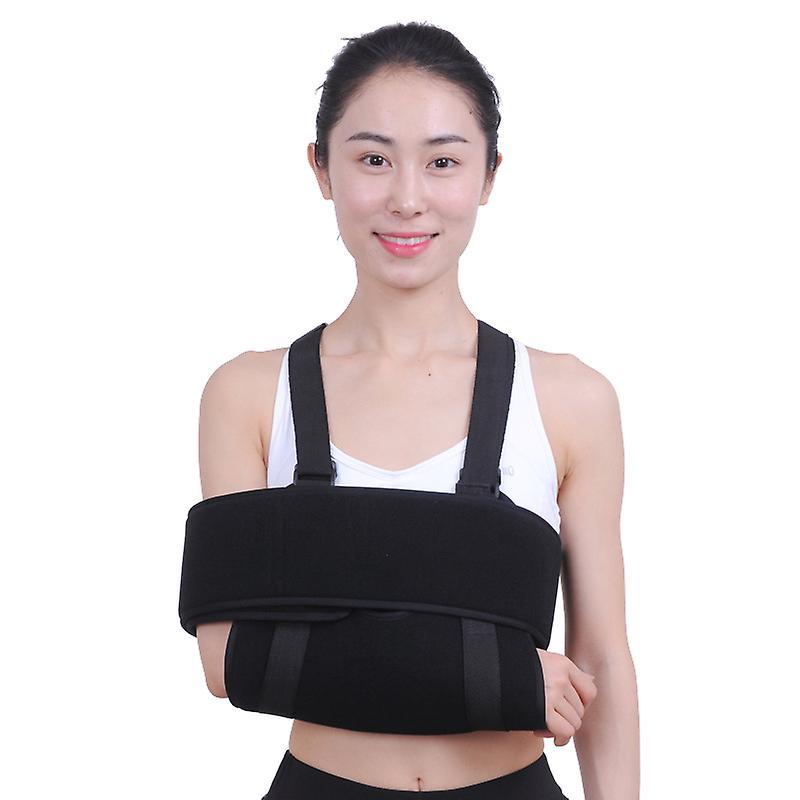 Sunset Universal Medical Shoulder Arm Sling Swathe Brace Reinforced Immobilizer Broken Arm Fracture Shoulder Dislocation(1 Pcs, Black)