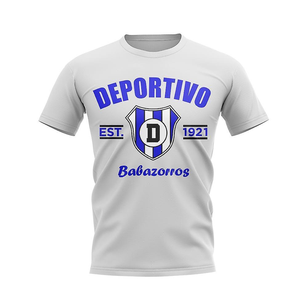 UKSoccerShop Deportivo Alaves Established Football T-Shirt (White) XLW