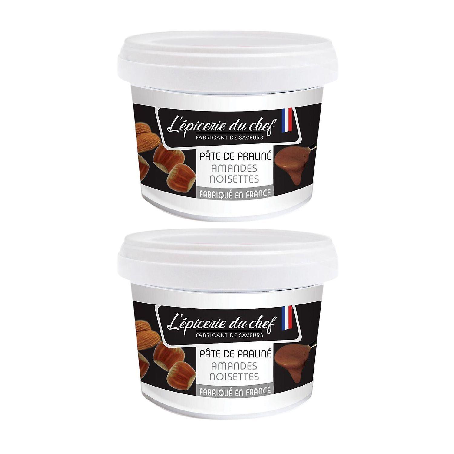 L'épicerie du chef Almond-hazelnut praline paste 400 g Brown