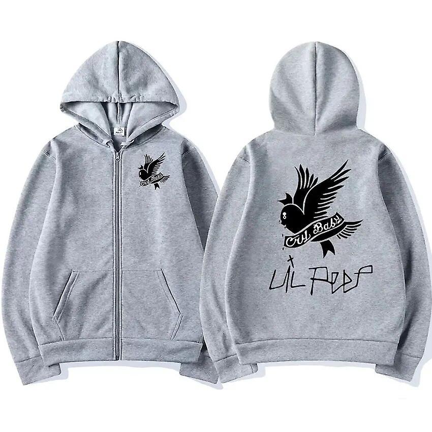 Eccpp Rapper Lil Peep Pullover Zipper Hoodie Men's Hip Hop Fashion Zip Up Sweatshirt Unisex Fleece Coats Oversized Hoodies Streetwear Gary L