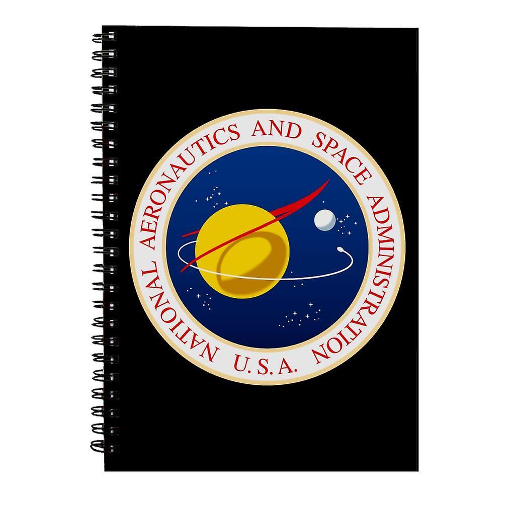 NASA Seal Insignia Spiral Notebook Black 15 x 21 cm