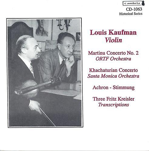 Cambria Records Louis Kaufman - Historical Violin Recordings  [COMPACT DISCS] USA import