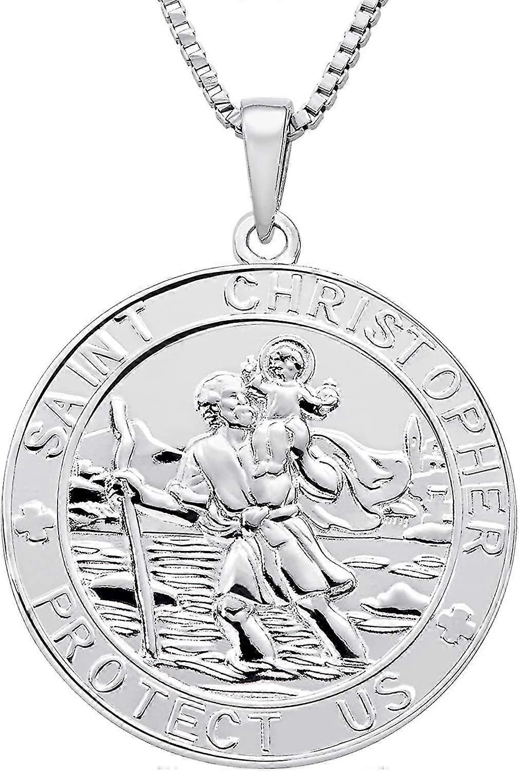 Unbrandded St. Christopher Jewelry , Antiqued Religious Protector Talisman Pendant For Men Women, Coin/round/oval/medal/square/locket