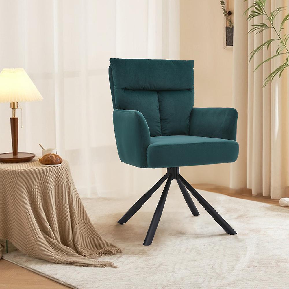 Living And Home Modern Swivel Chair Office Chair with Armrests for Bedroom Green