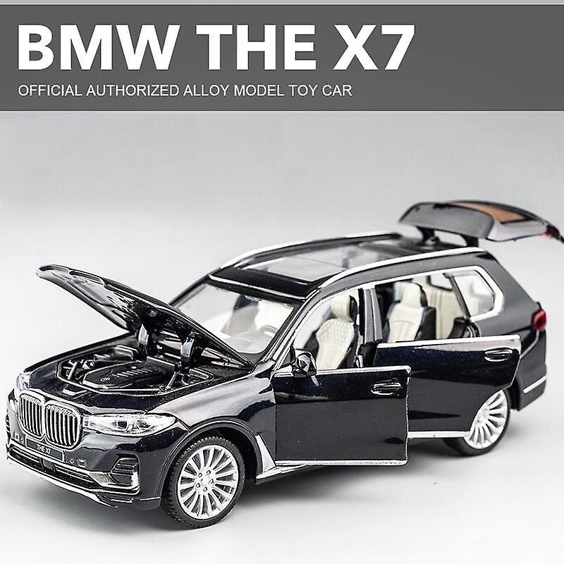 1:32 Bmw X7 Suv Alloy Model Car Toy Diecasts Casting Pull Back Sound And Light Car Toys For Children Vehicle Toy Cars Black