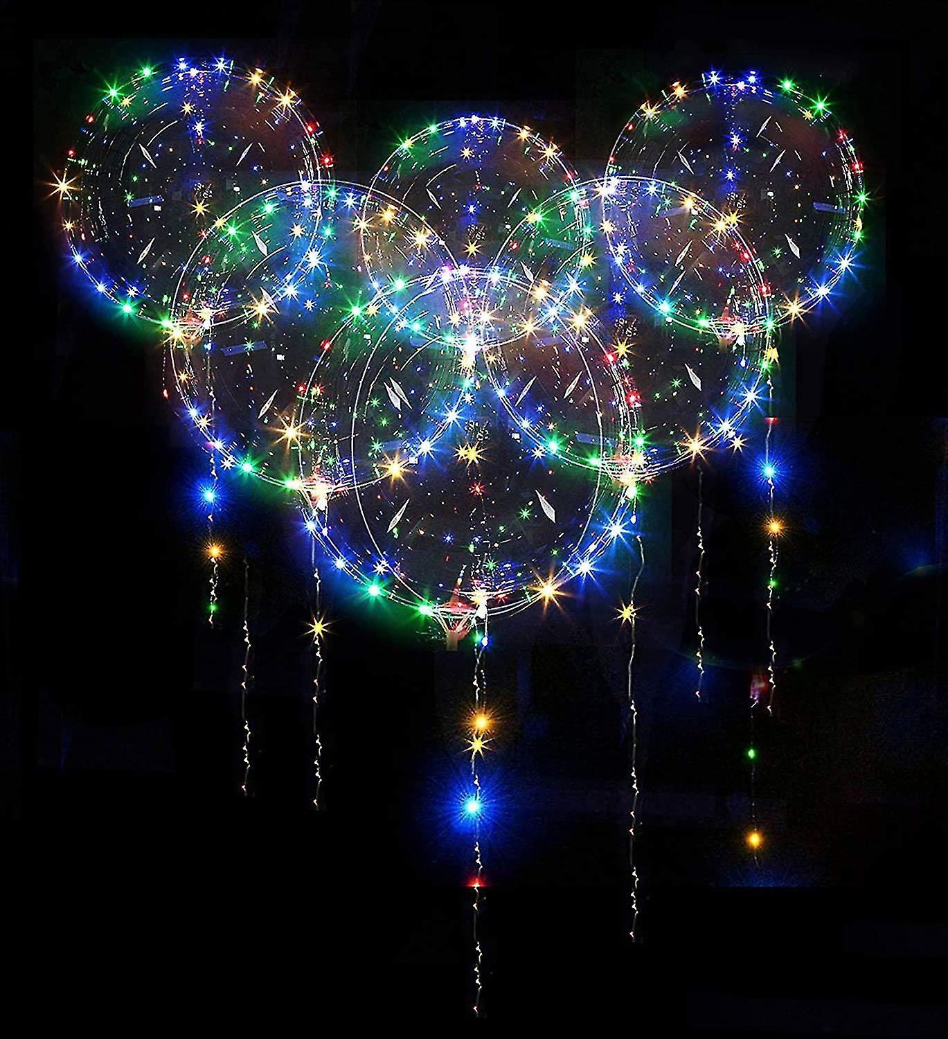 Litzee 20 LED balloons luminous balloons, colorful helium balloons