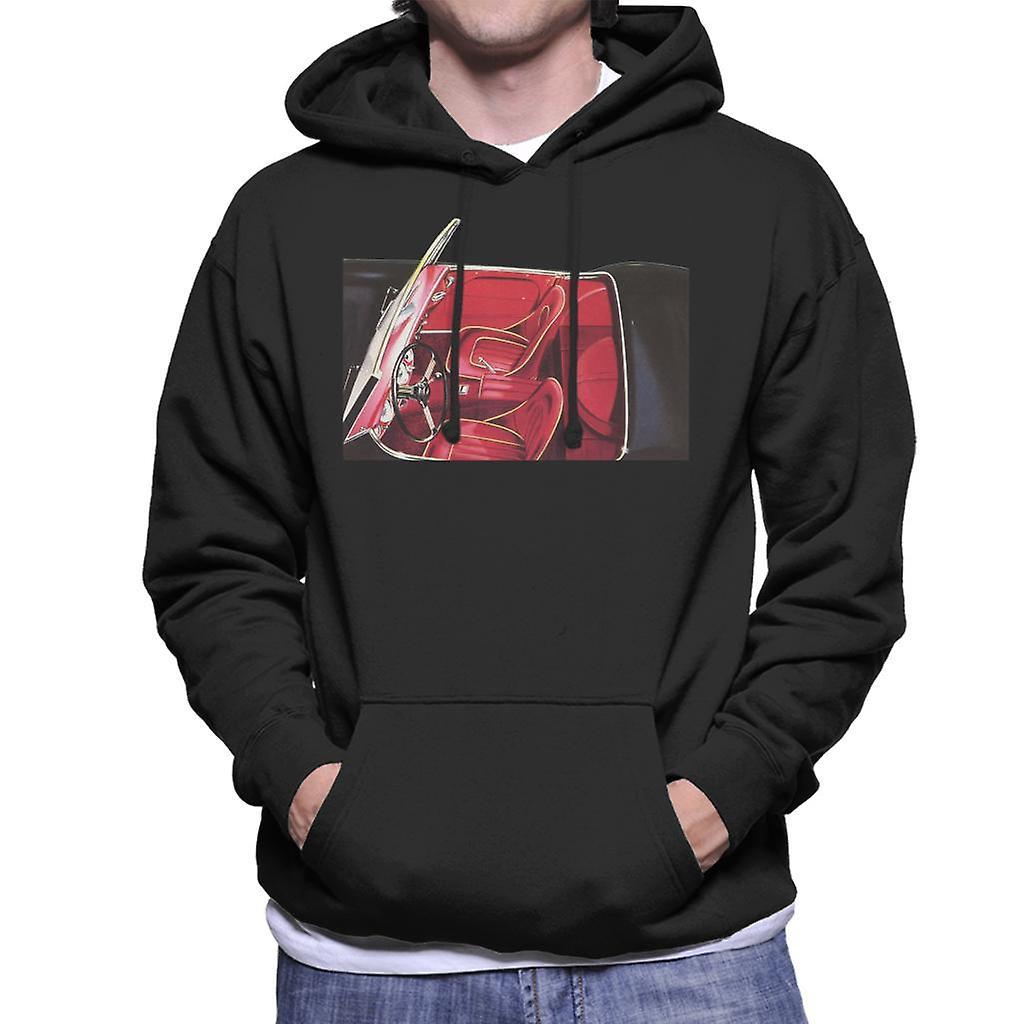 Austin Healey View Of Seats British Motor Heritage Men's Hooded Sweatshirt Black Small