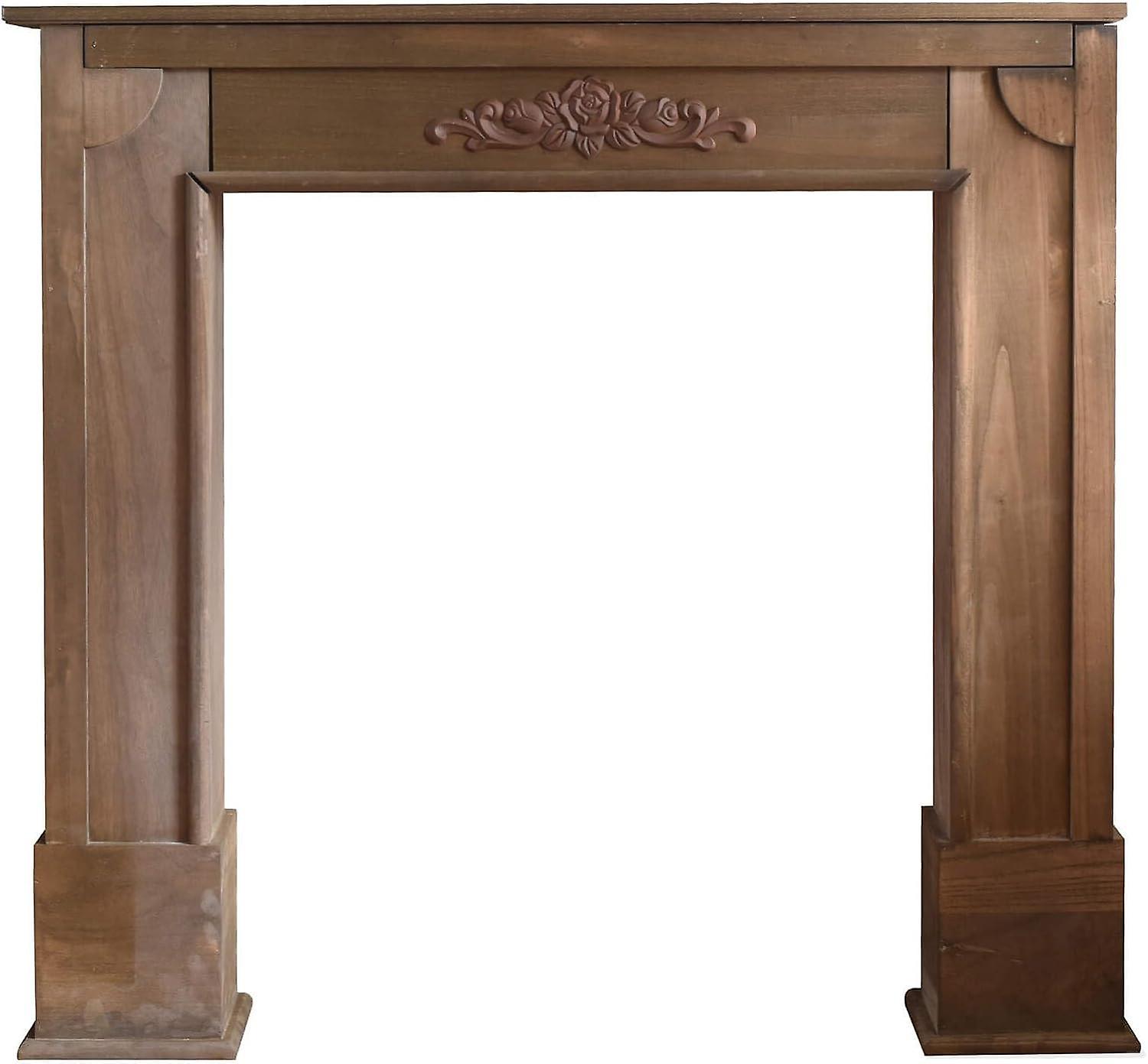 Mobili Rebecca Rebecca Furniture Decoration Fireplace Fireplace Brown Wood Shabby 100x105x21