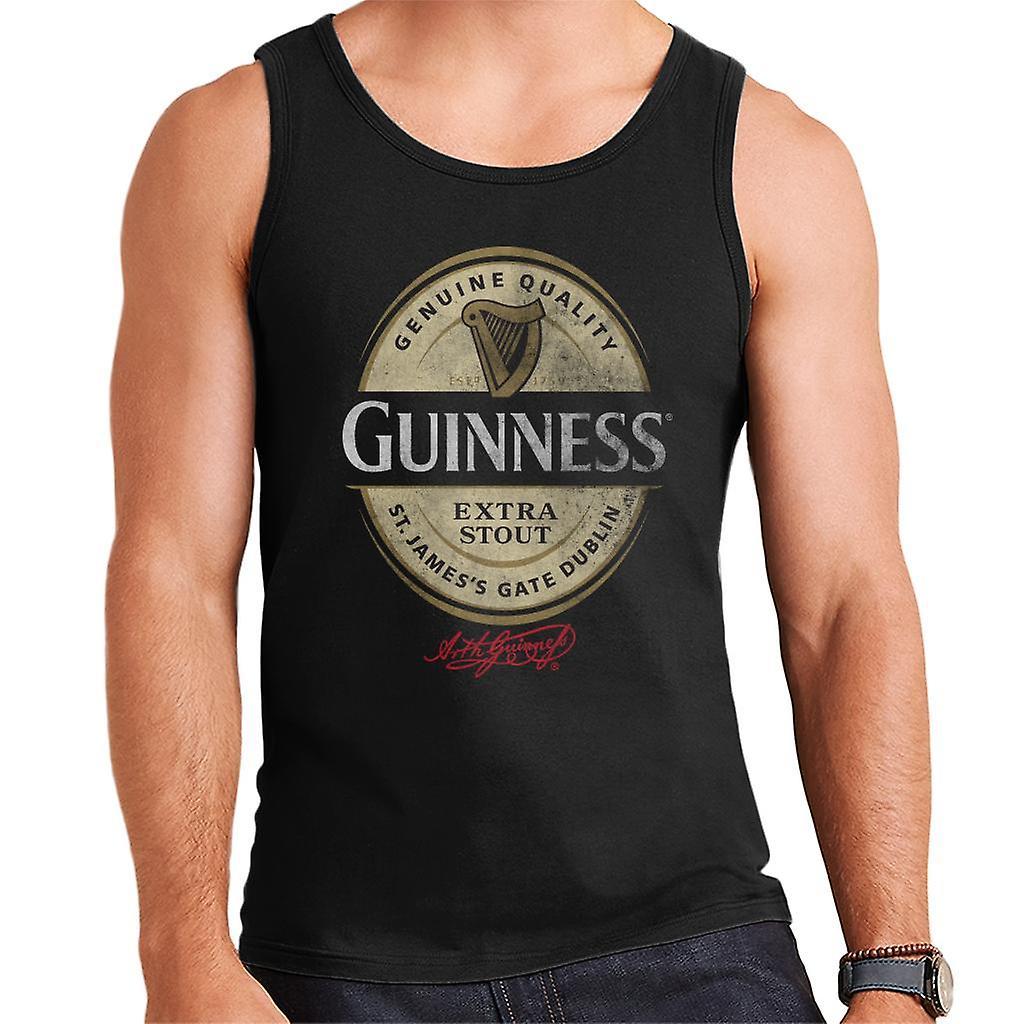 Guinness Stout Label Logo Men's Vest Black Large