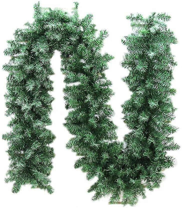 Zhiyi 9ft/2.7m Christmas Garland Decoration For Fireplaces Stairs Decoration 300 Branches Christmas Garland Wreath For Xmas Festive