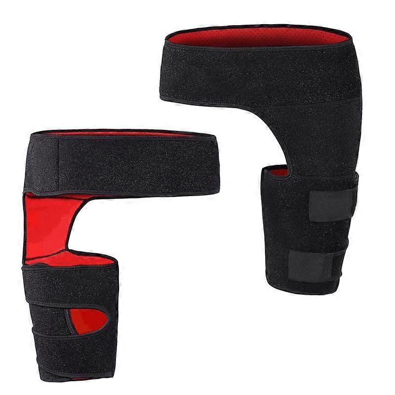 Uta Groin hip support groin support thigh fold Black-red