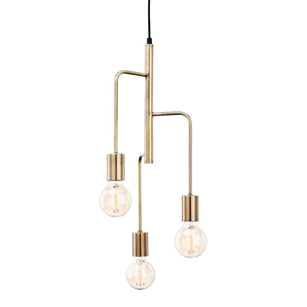 Roxy 3 Light Cluster Pendant Antique Brass E27