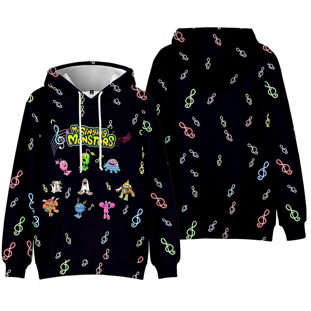 Bestdaily 2023 New My Singing Monsters Kids Hoodie 3d Printing Hooded Sweatshirt Casual Pullover Jumper Tops Boys Girls Birthday Gifts D 9-10 Years