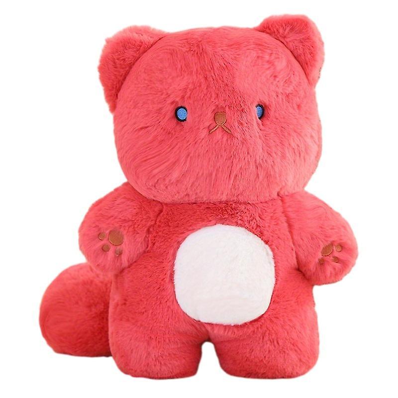 Wiuo Cartoon Bubu Cat Plush Doll Soft Cute Kitten Rag Doll Children Sleeping Doll Birthday Gift red