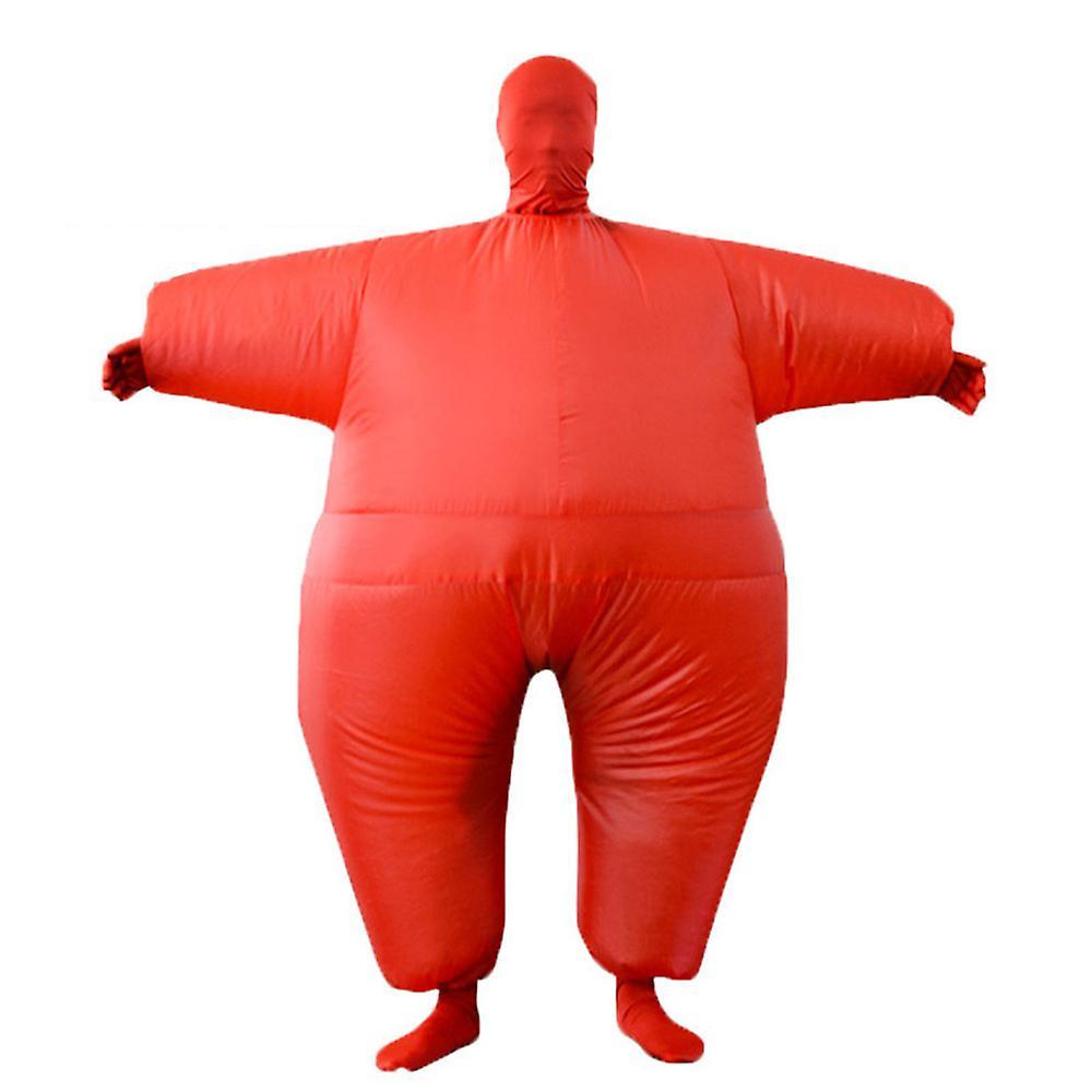 Eocici Adult Inflatable Full Body Fat Suit Costume Fat Chub Sumo Blow Up Fancy Dress Party Costume Gifts Red