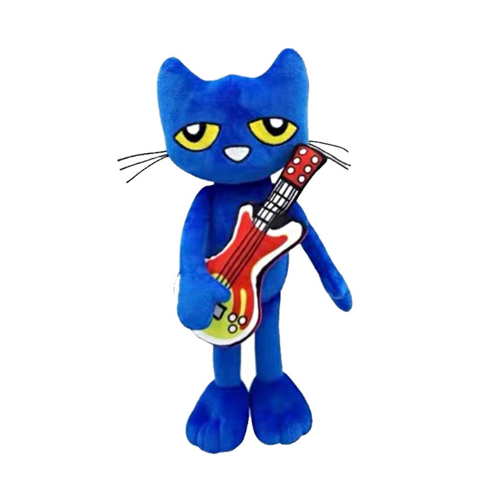 Remorui Cat Plush Toy Anime Comic Pete Cat Action Figure Plushies Ornament Stuffed Animal Blue Kitten Doll Plush Toy for Children Fans A