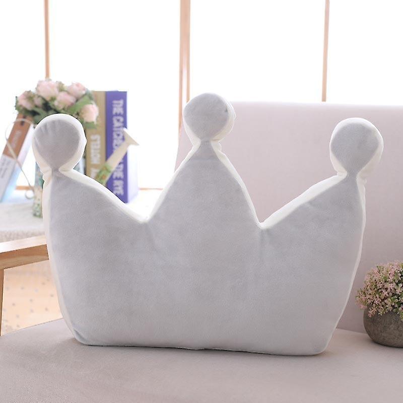 Slowmoose Candy Color Cloud, Star, Moon, Rainbow, Crown Design Pillow 36cm grey