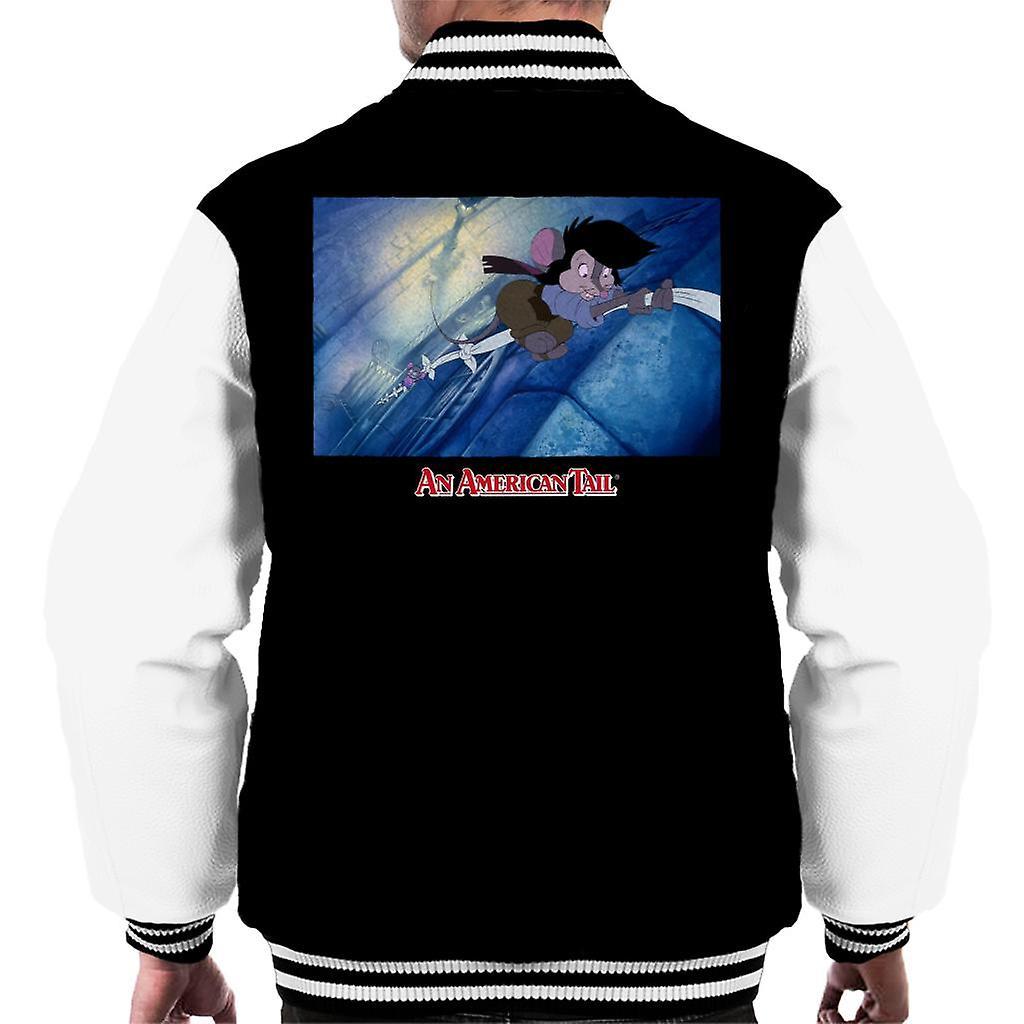 An American Tail Toni Toponi Rope Men's Varsity Jacket Black/White XX-Large