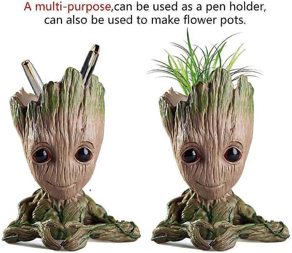 Szyy Flower Pot - Guardians of The Galaxy Marvel Action Figure for Plants and Pens - Perfect as a Gift - My Name is (Heart Shape)