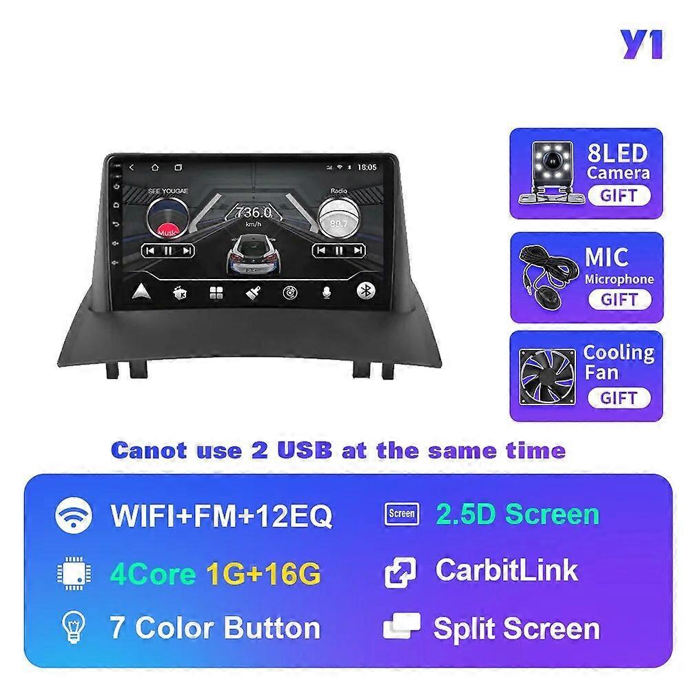 Redkid Android 10 Car Radio For Renault Megane 2 2002-2009 Multimedia System Autoradio Stereo Player Navigation Carplay GPS Y1 1G 16G