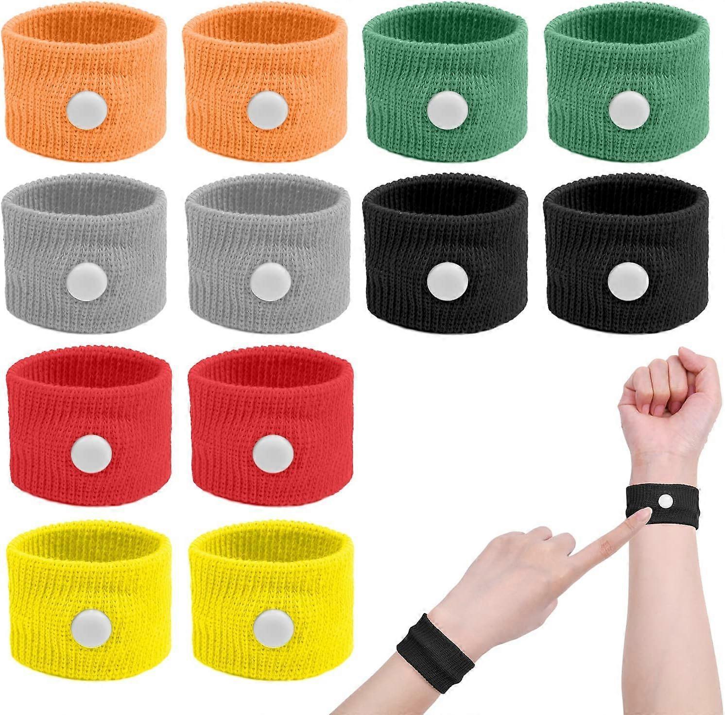 Xymcv Motion Sickness Wristbands, 6 Pairs Natural Wristbands for Kids and Adults, Anti Nausea Wristbands for Car Seasickness, Sea Travel Relief Wri...