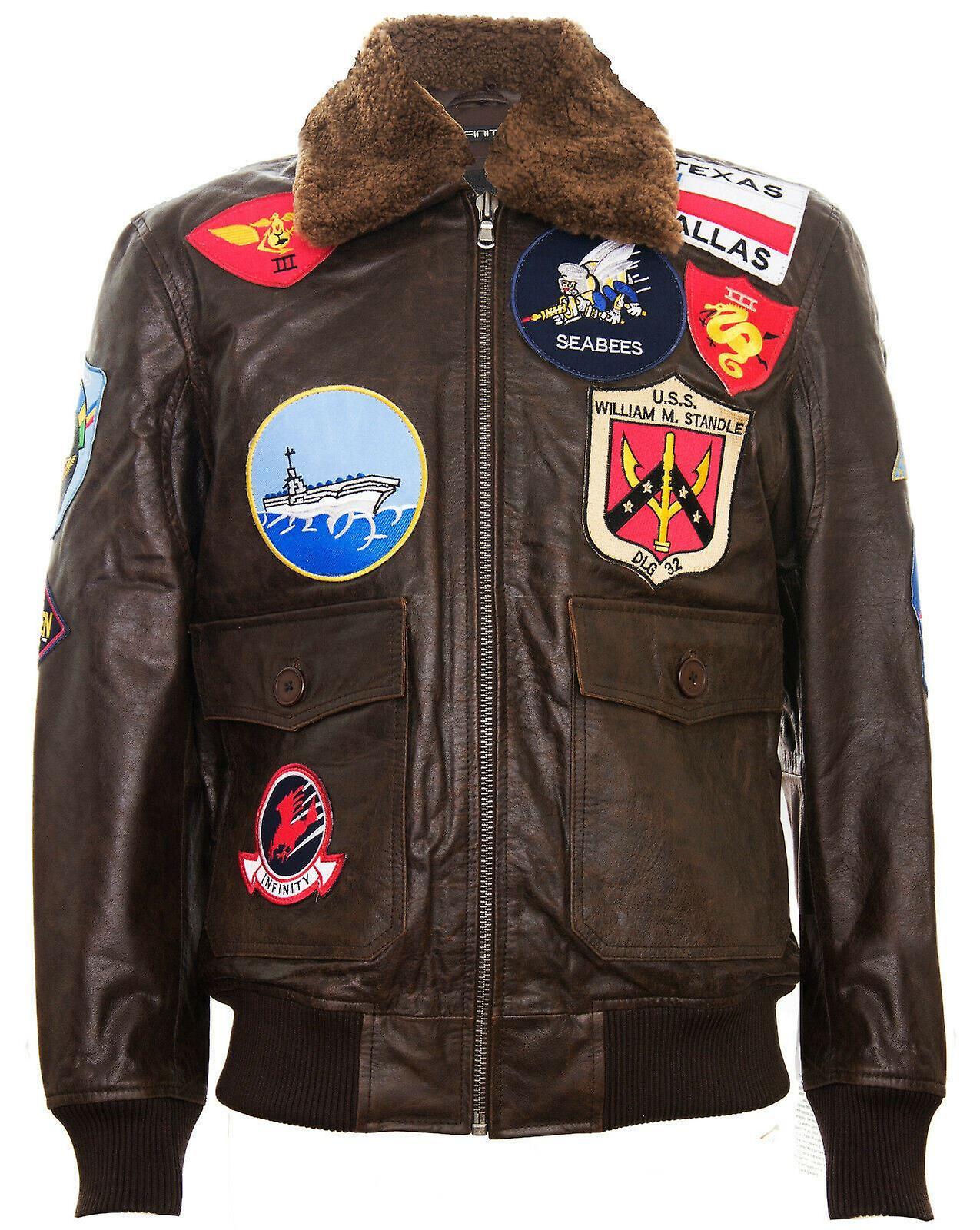 Top Gun A2 Leather Bomber Jacket-San Diego