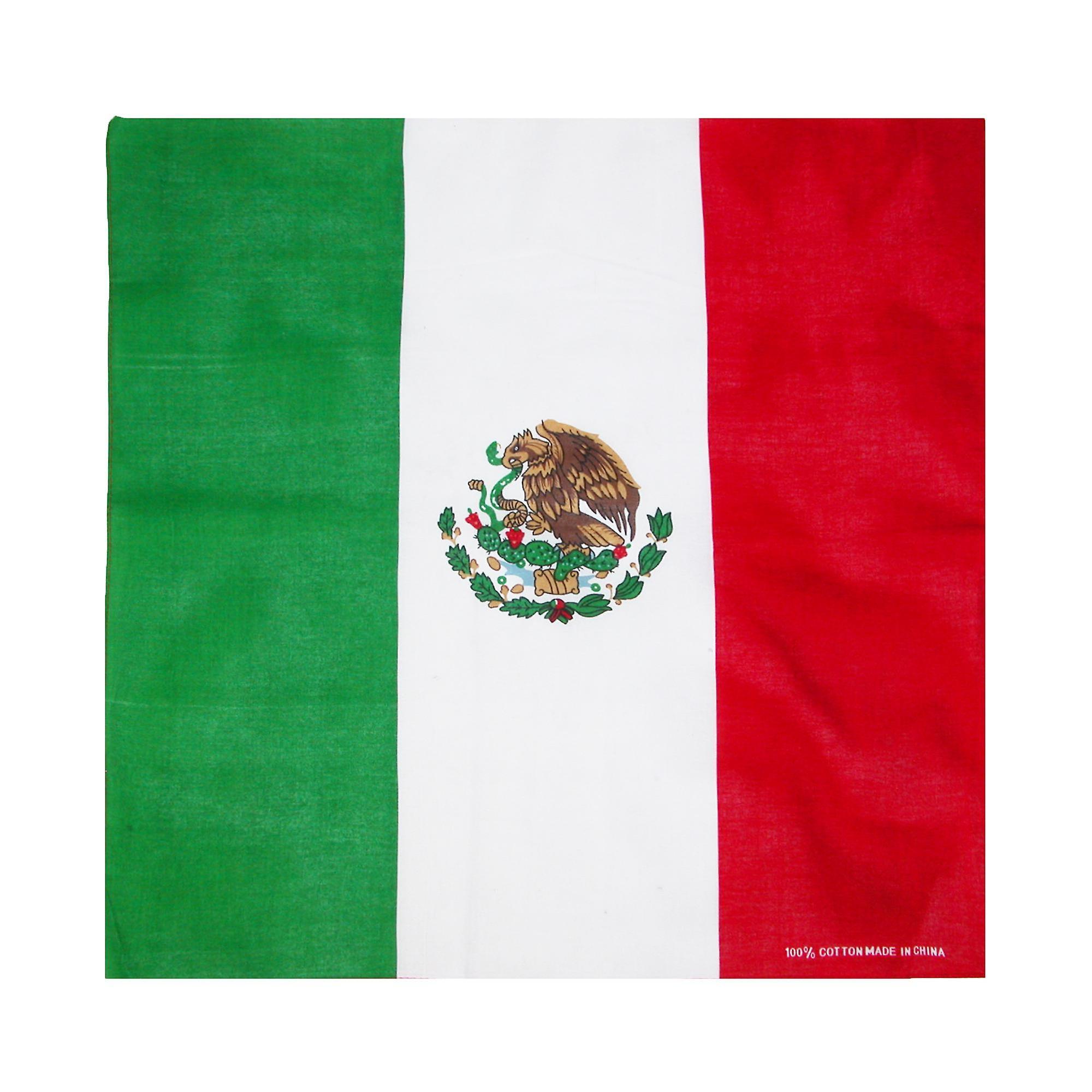 CTM_ CTM Cotton Mexican Flag Bandana Mexico one size