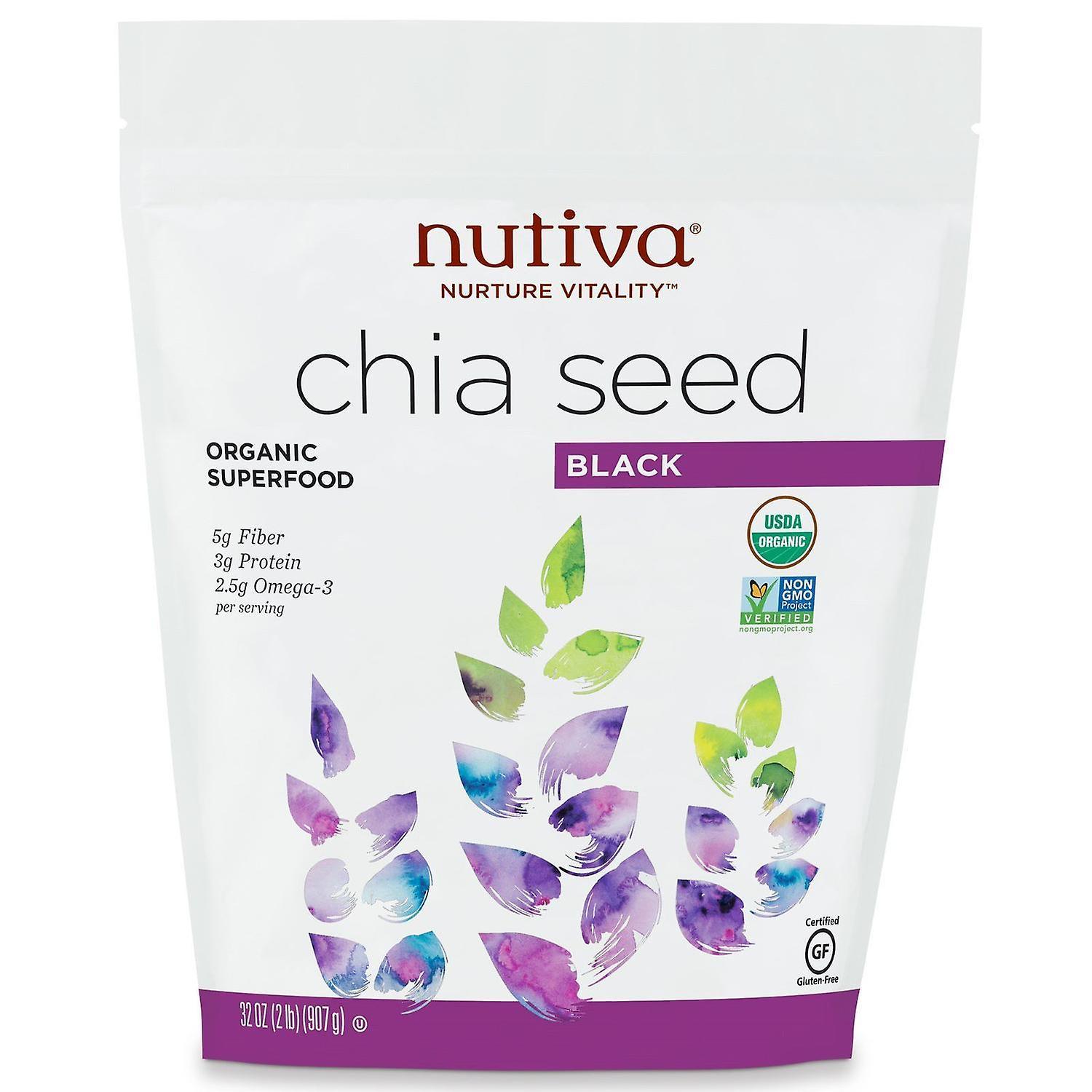 Nutiva, Organic Chia Seed, Black, 32 oz (907 g)